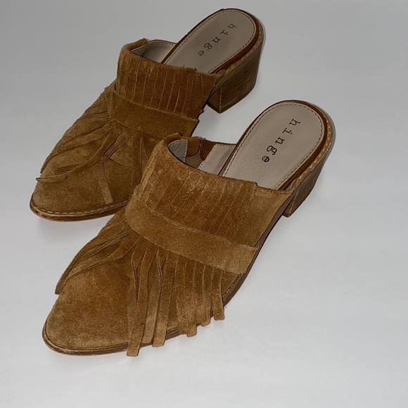 Hinge Rally Leather Mules with tassels 6 - Picture 2 of 7